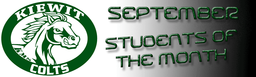 September Students and Staff of the Month!